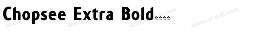 Chopsee Extra Bold字体转换